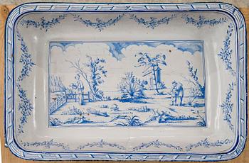 A Swedish Marieberg Rococo faience tea table.