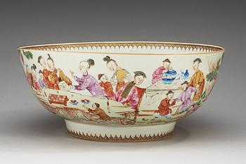 BÅLSKÅL, kompaniporslin. Qing dynastin, Qianlong (1736-95).