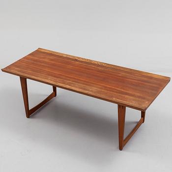 1960s Yngve Ekström coffee table veneered with teak and oak.