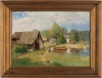 OLOF HERMELIN, oil on canvas, signed O.Hermelin and dated 1886.