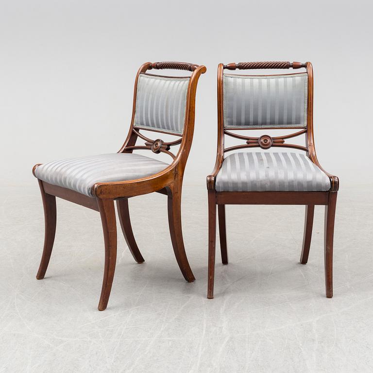 A set of four late Empire chairs, mid 19th century.