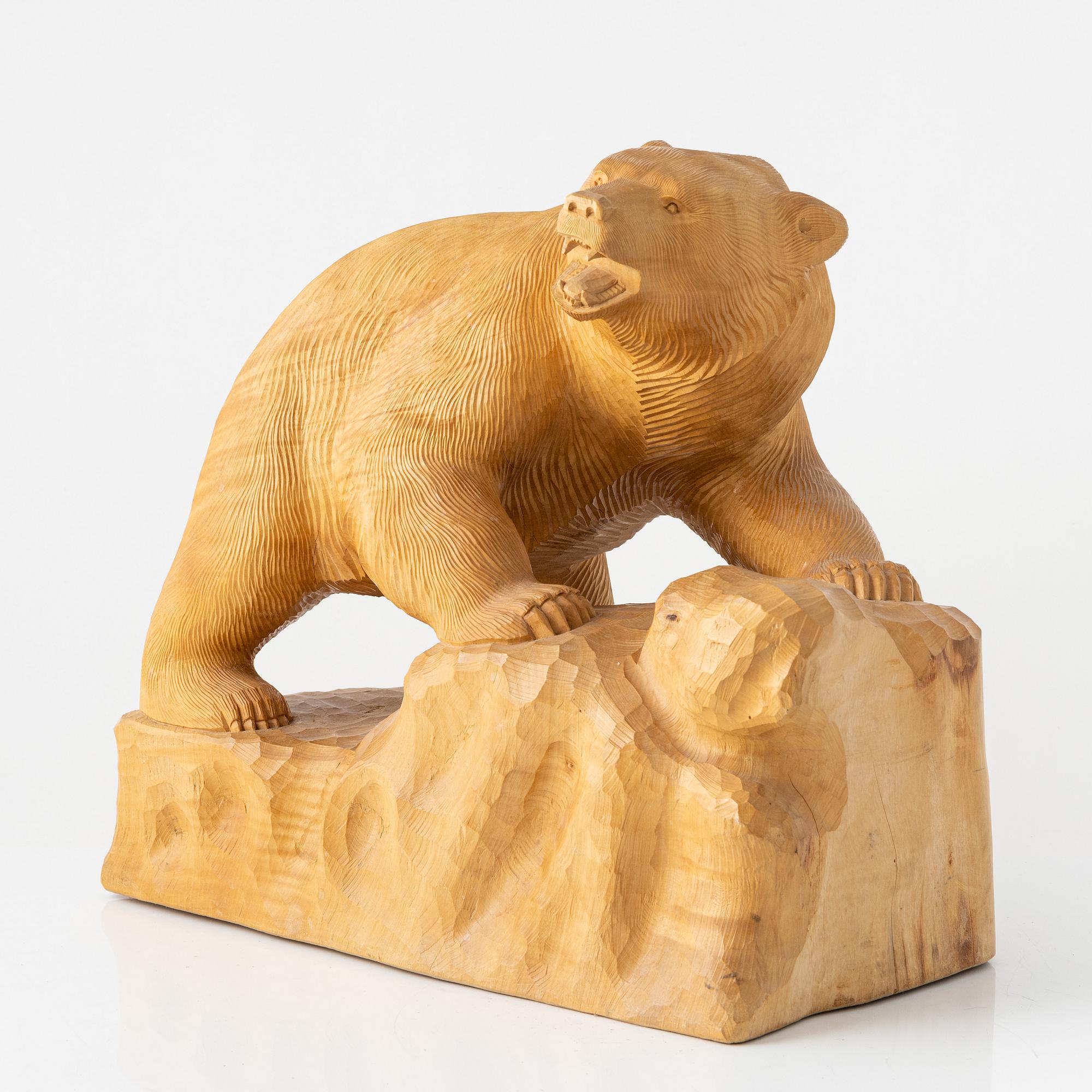 Okänd konstnär, skulptur, snidat trä, Japan, 1900-tal.