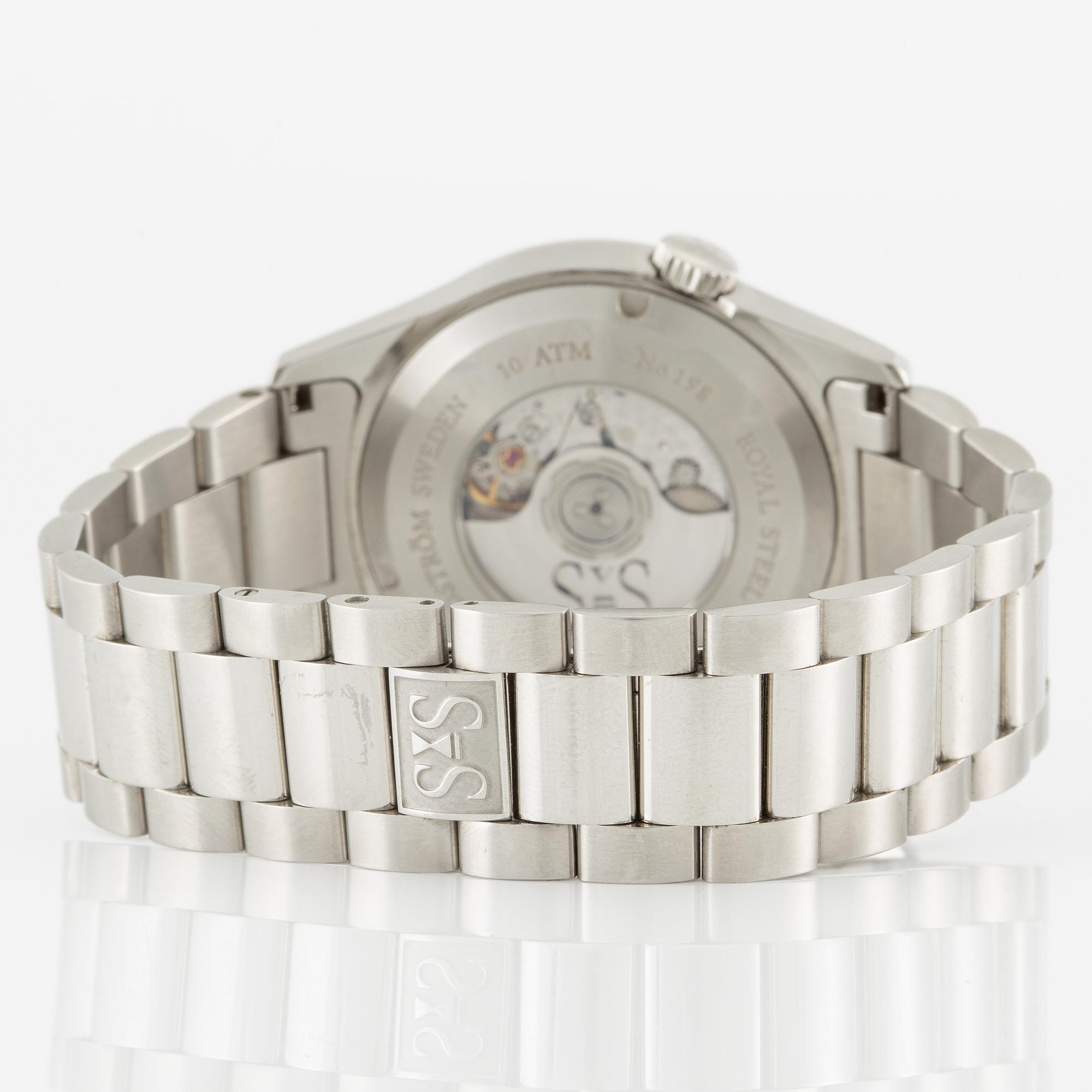 Sjöö Sandström, Royal Steel Classic, wristwatch, 36 mm.