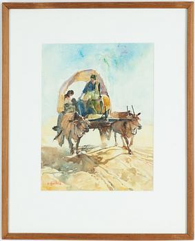 Kyaw Thaung, 'Ox-cart'.