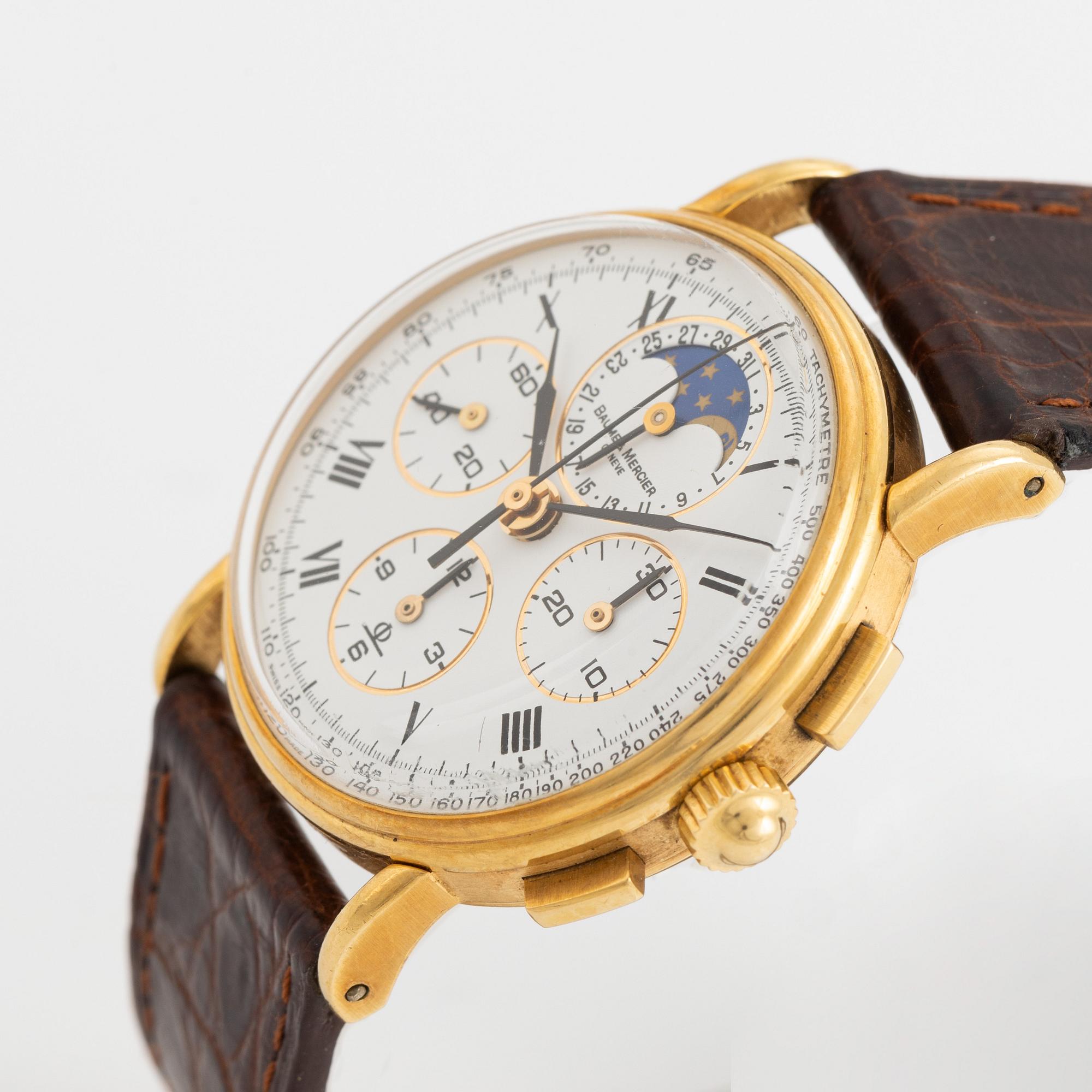 Baume & Mercier, Calendar, chronograph, wristwatch, 32 mm.
