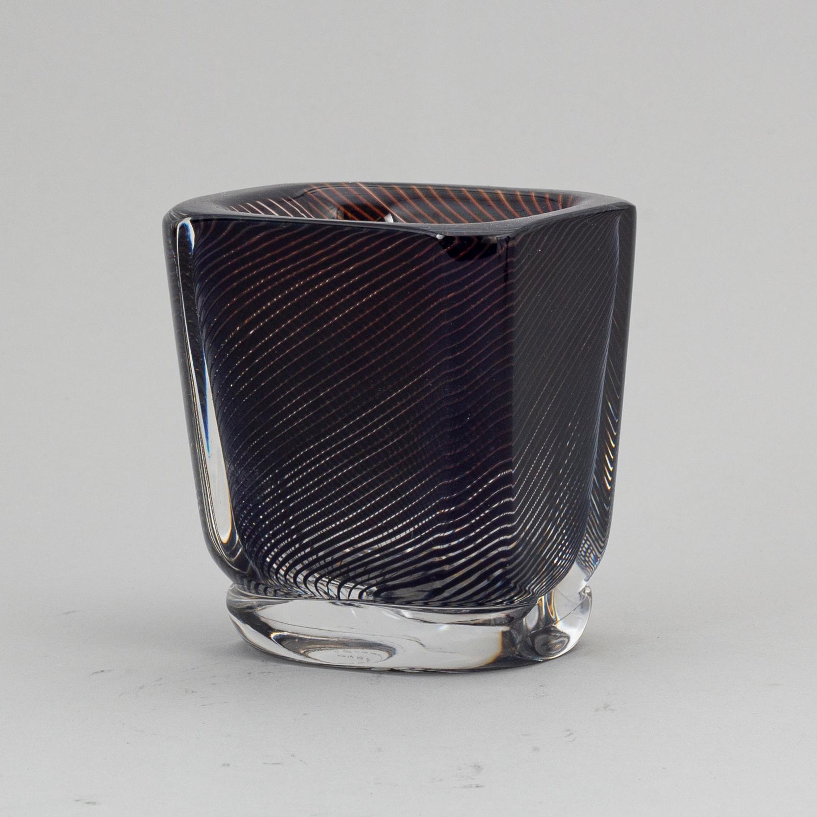EDWARD HALD, a 'graal' vase, Orrefors, signed.
