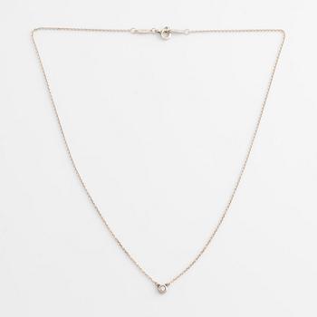Tiffany & Co, Elsa Peretti, collier "Diamonds by the Yard" silver med briljantslipad diamant.