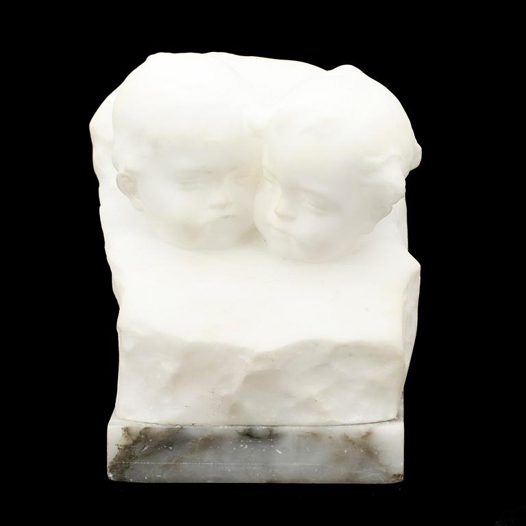 OKÄND KONSTNÄR, skulptur, alabaster, troligen Italien, 1900-talets början.