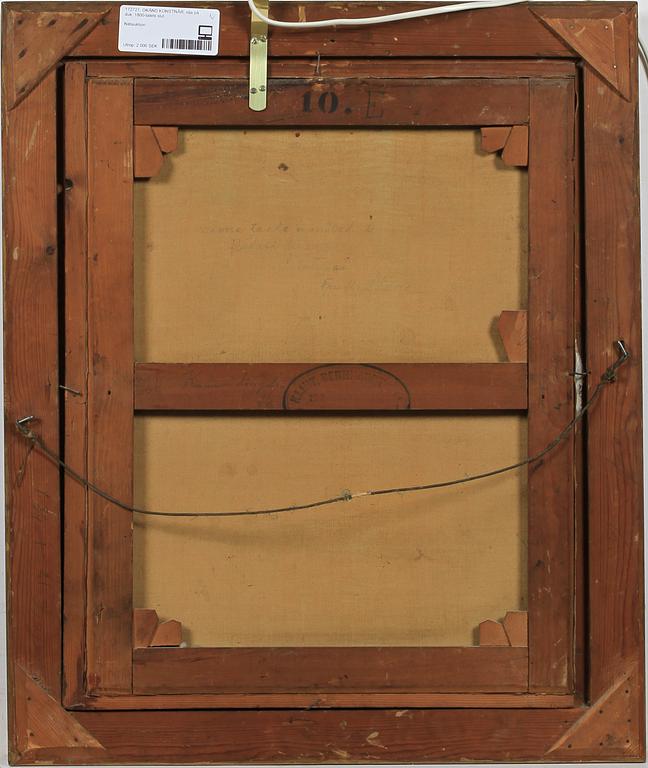 OKÄND KONSTNÄR, olja på duk. 1800-talets slut.