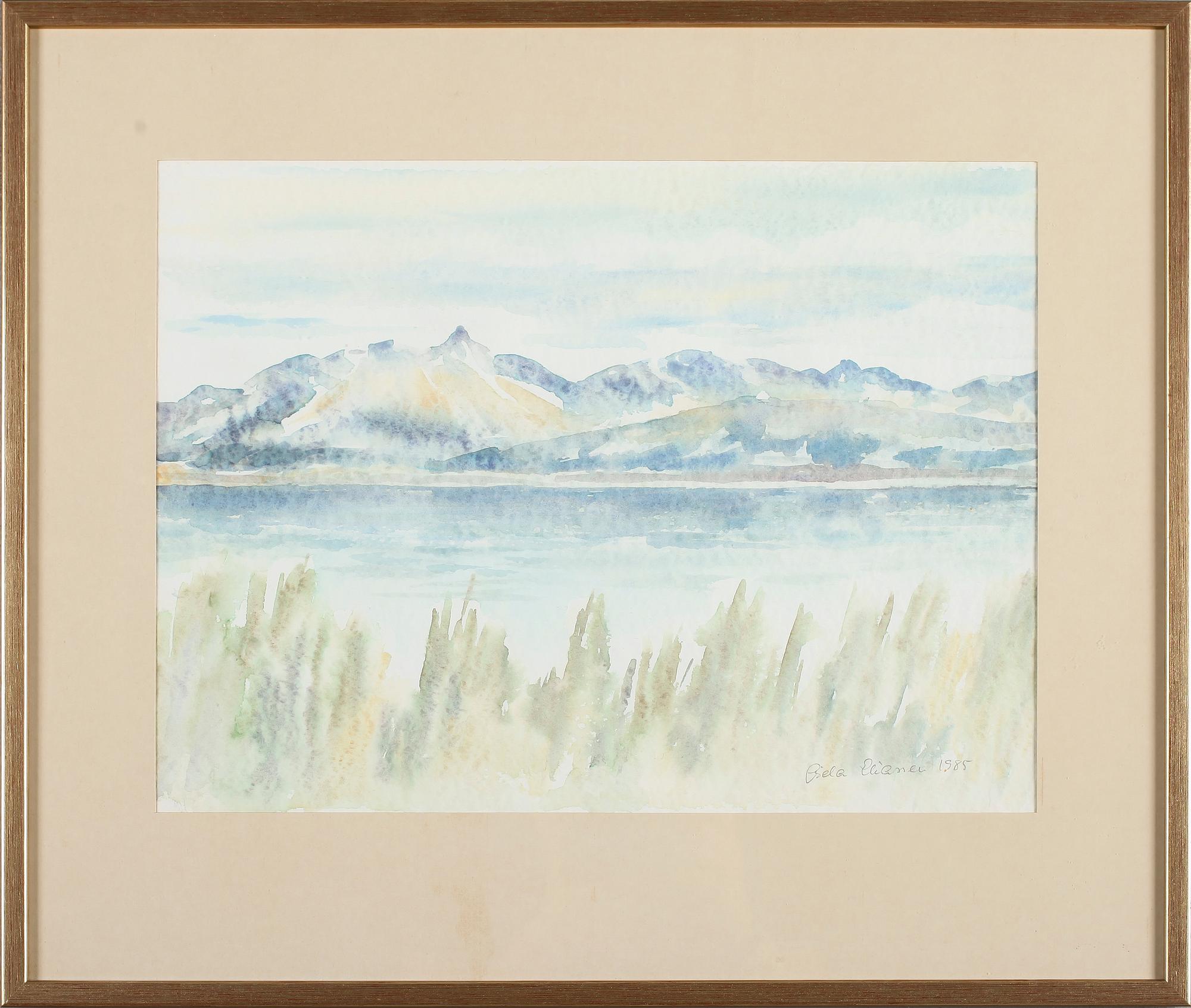 GISELA ELIASSEN, 2 st, akvareller, signerade och daterade 1985 och 1988.