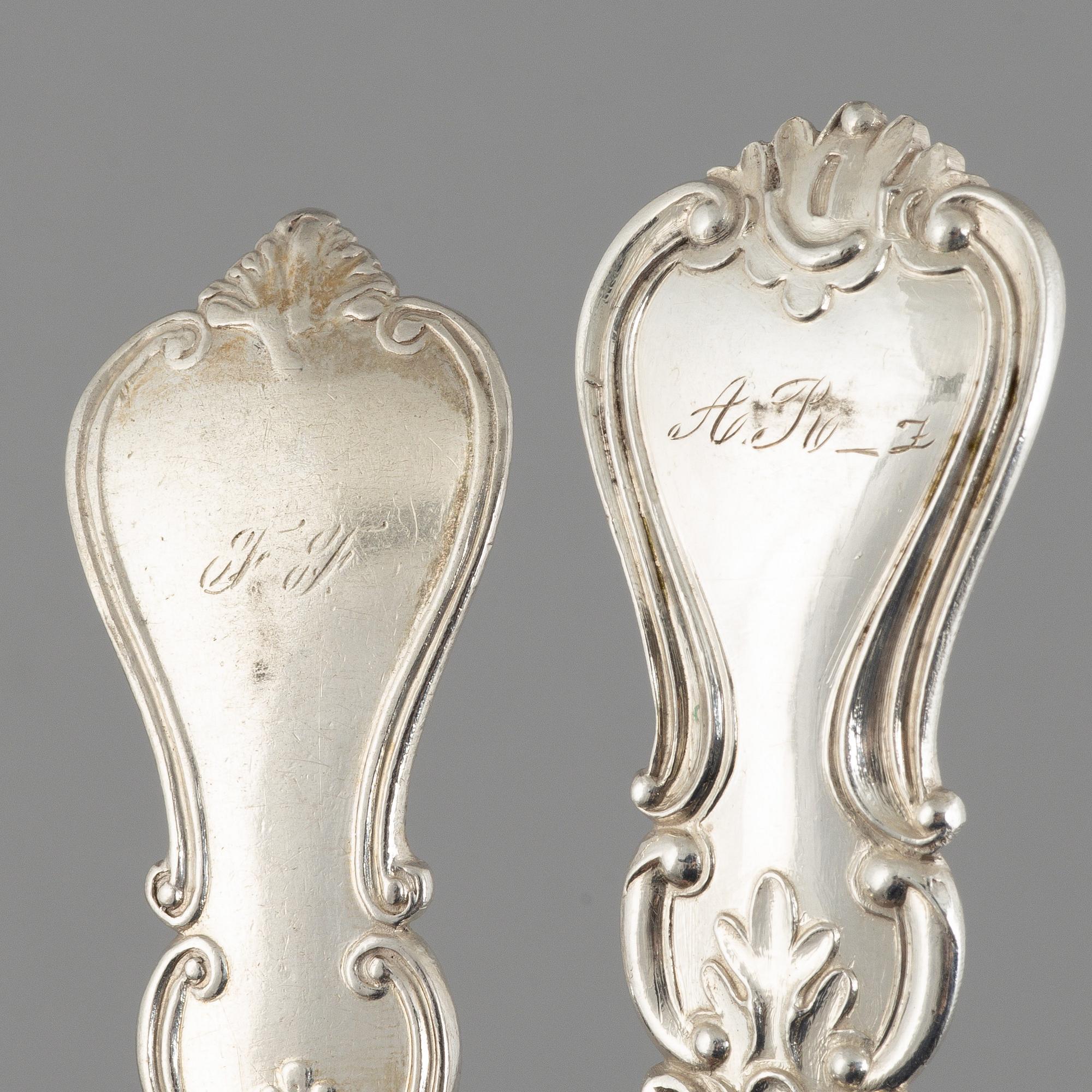 A Swedish silver cutlery, model Olga, mostly GAB and CG Hallberg, some Stockholm 1954 (123 pieces).