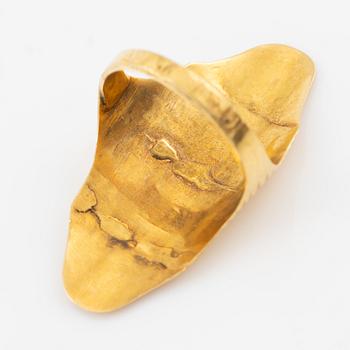 Ringar, 2 st, 18K guld med emalj.