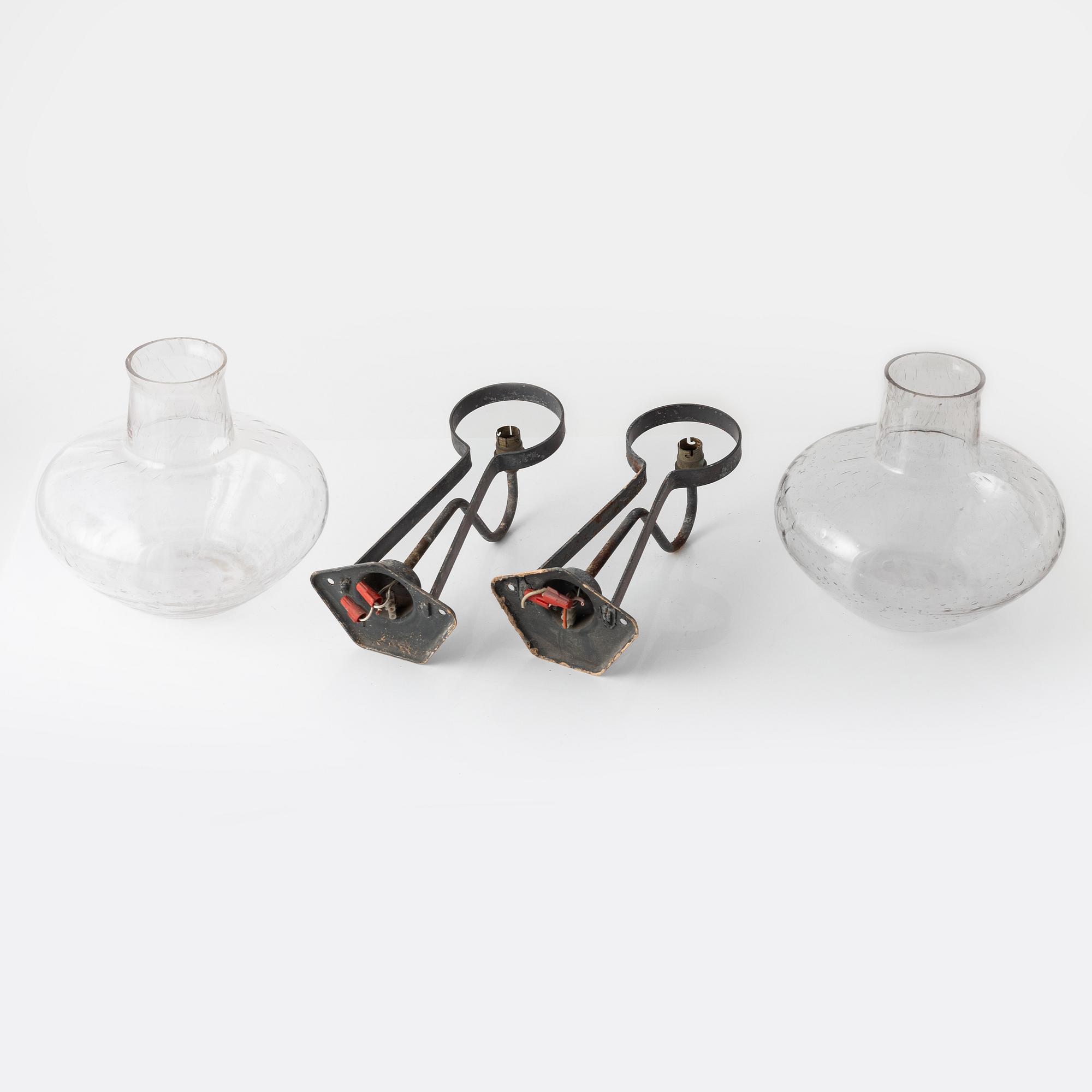 Vägglampor, ett par, Swedish Modern, ASEA, 1940/50-tal.