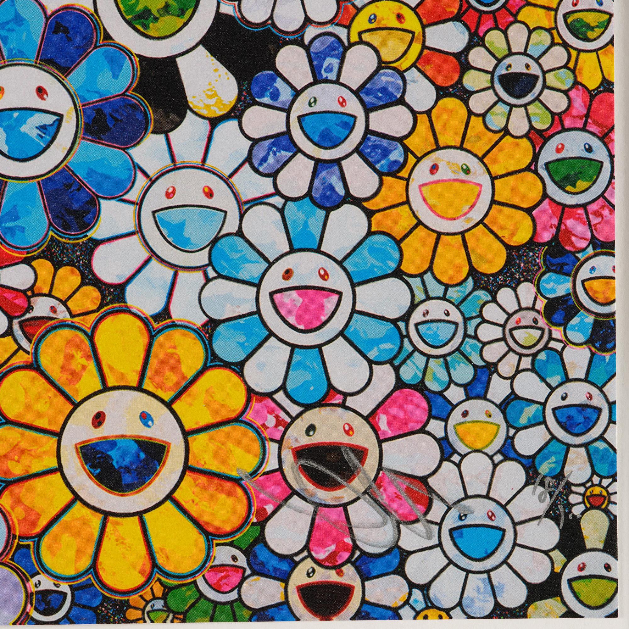 Takashi Murakami, "Flowers with smiley face".