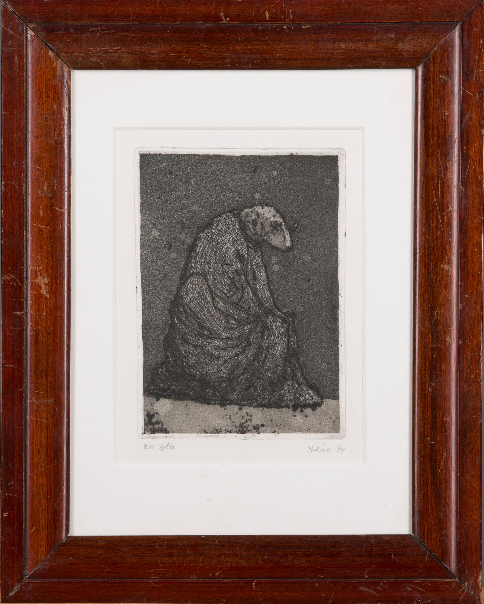 OUTI HEISKANEN, etsning, signerad och daterad -84, numrerad Kv Tpl'a.