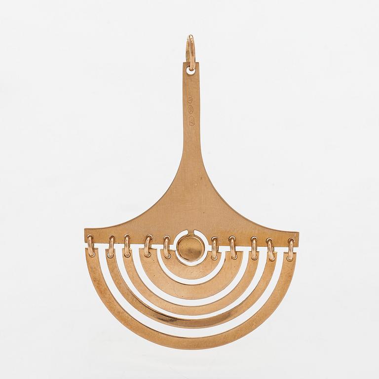 Tapio Wirkkala, riipus, "Puolikuu", 14K kultaa.