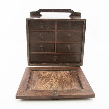 Medicinlåda Kina Qing dynasti 1900-tal eller äldre.