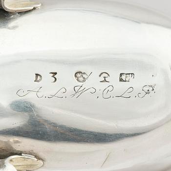 A Swedish early 19th century parcel-gilt cream-jug, mark of Johan Wasserman, Lindesberg, Sweden 1810.