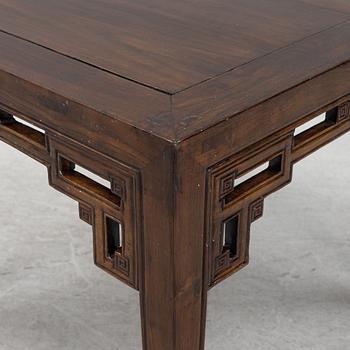A Chinese hardwood table, presumably late Qing dynasty, circa 1900.