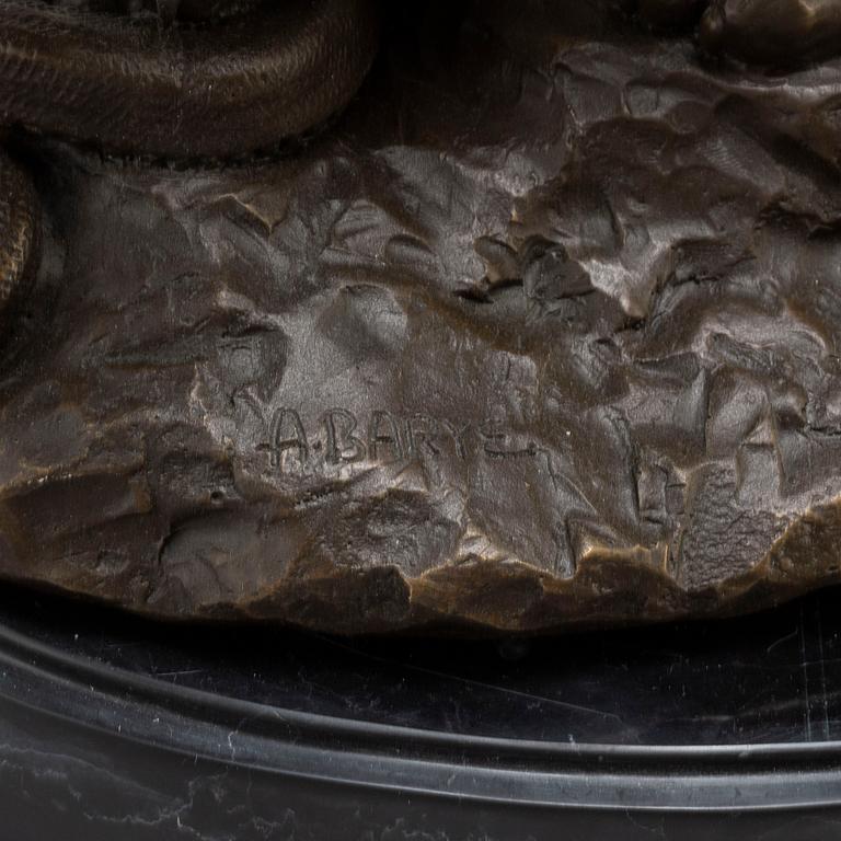 ANTOINE LOUIS BARYE, after, Sculpture, bronze. Height 35 cm, length 42 cm.