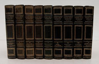 BOKBAND, 9 vol., Svenska Adelns Ättartavlor, 1930.