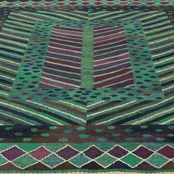 Marianne Richter, A CARPET. "Granen, grön". Tapestry weave. 198 x 155,5  cm. Signed AB MMF MR.