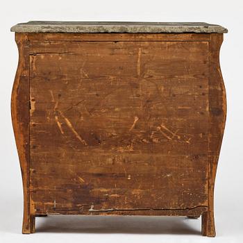 A rococo parquetry commode by C. Linning (master in Stockholm 1744-79).