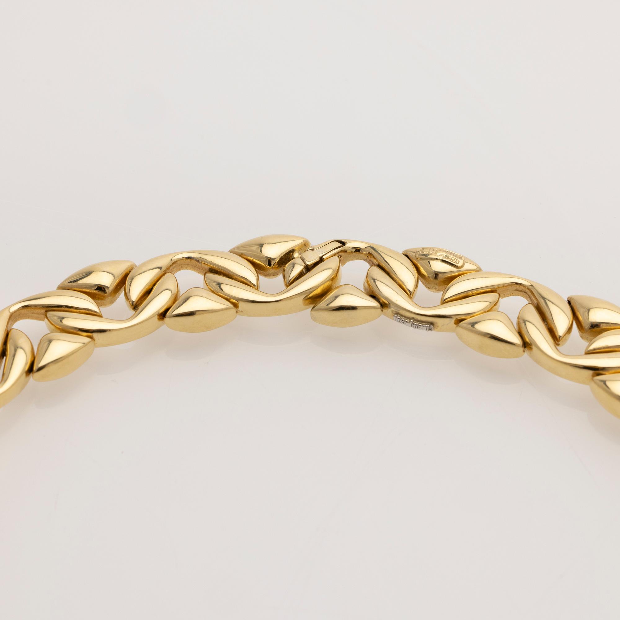 Collier, 18K guld med briljanter, Chiampesan, Italien.