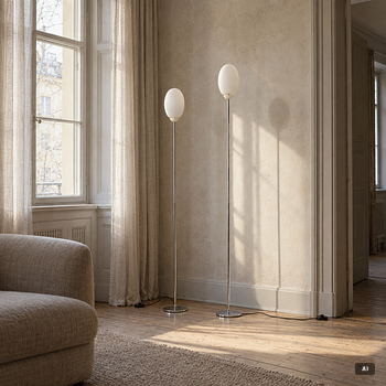 Achille Castiglioni, A pair of floor lamps, "Brera", Flos, designed in 1992.