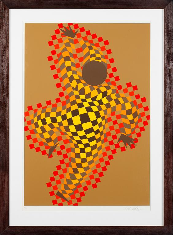 VICTOR VASARELY , färgserigrafi, signerad och numrerad 16/50.