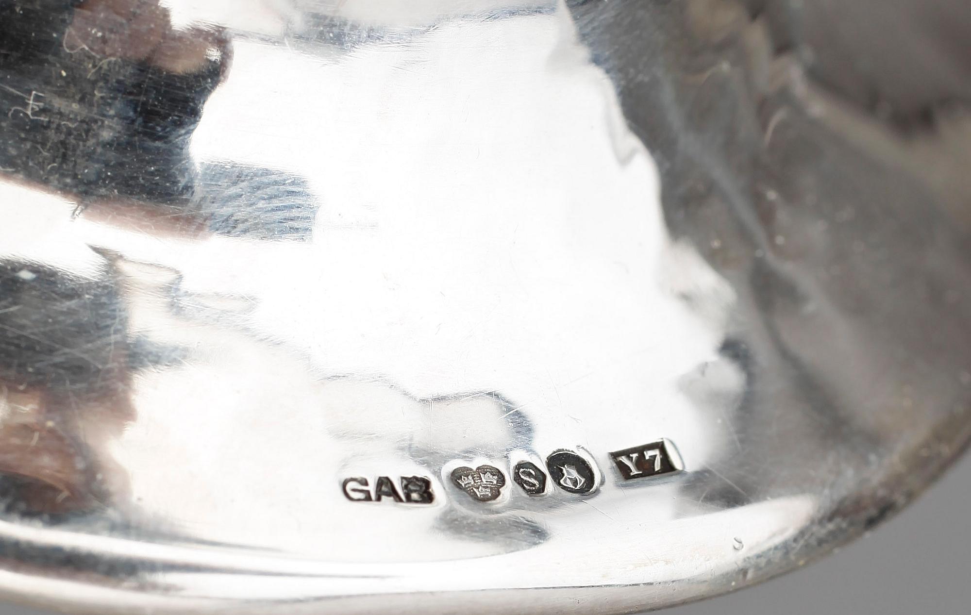 VASER, 2st, silver, GAB, Stockholm, 1925 resp 1958. Tot vikt ca 538g.