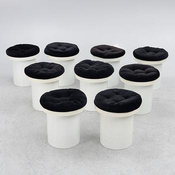 Nine stools, 1960s/70s.