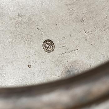 A Danish large silver bowl on foot, mark of Anton Michelsen, Copenhagen 1865.