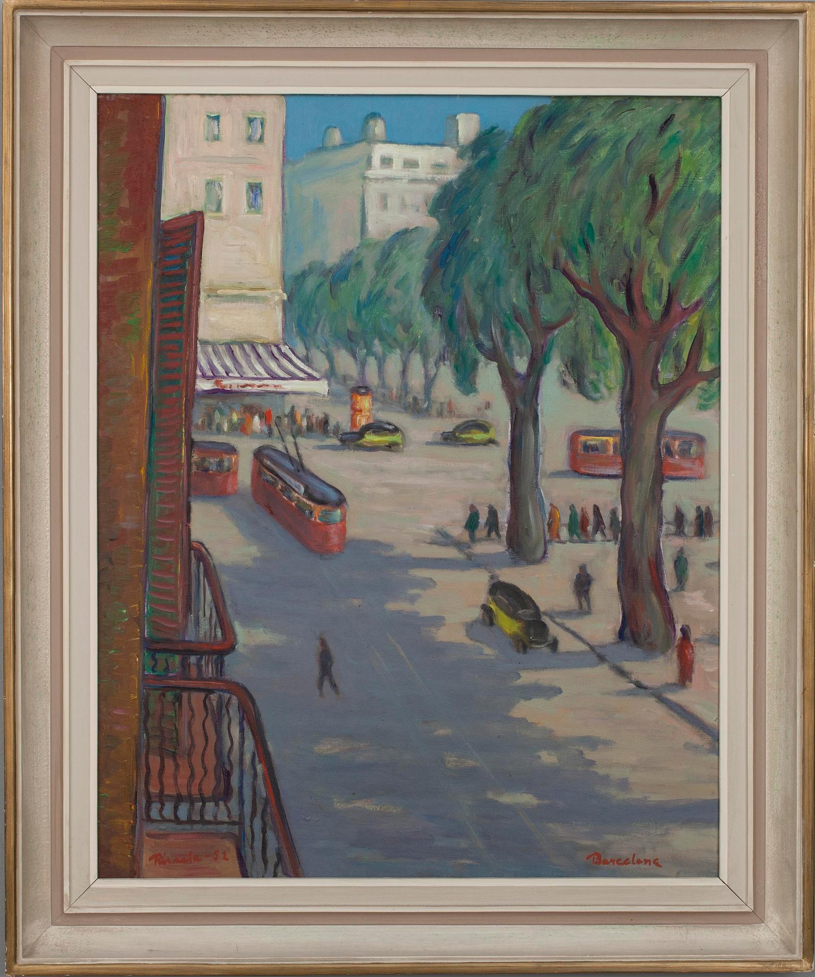 KAAPO RISSALA, öljy kankaalle, sign. ja päiv. -52, Barcelona.