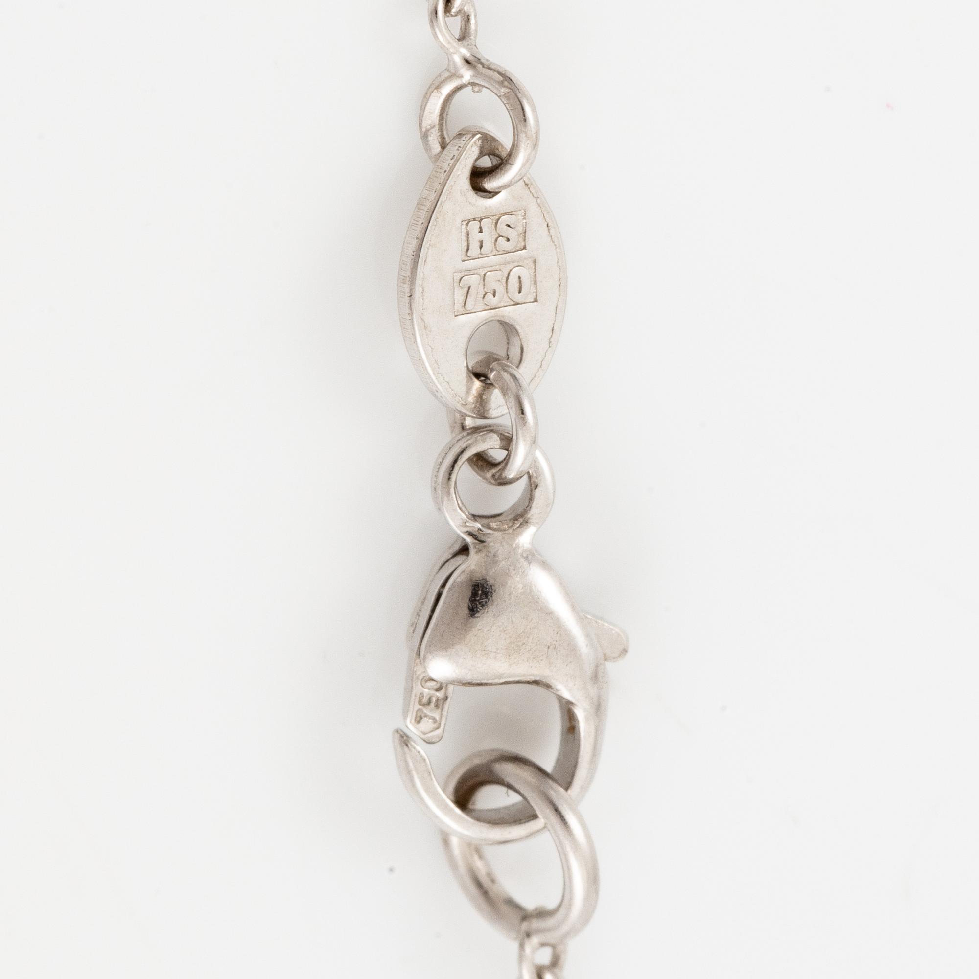 Necklace, Patrik af Forselles, 18K white gold with a brilliant-cut diamond 1.01 ct accompanied by GIA certificate.