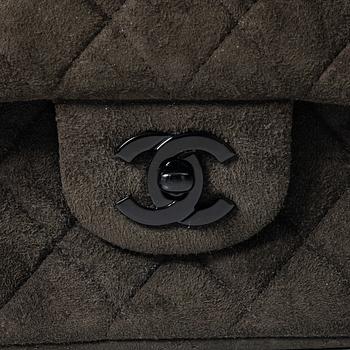 Chanel, A brown suede "Medium Double Flap Bag", 1997-1999.