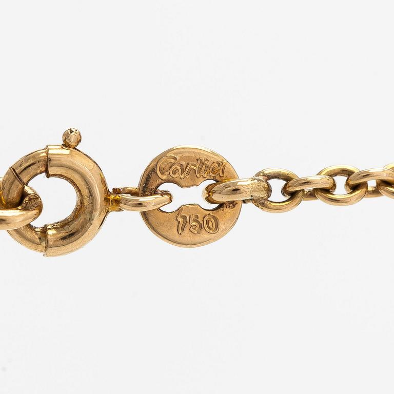 Cartier, halsband,  18K guld med hänge i form av två hjärtan.