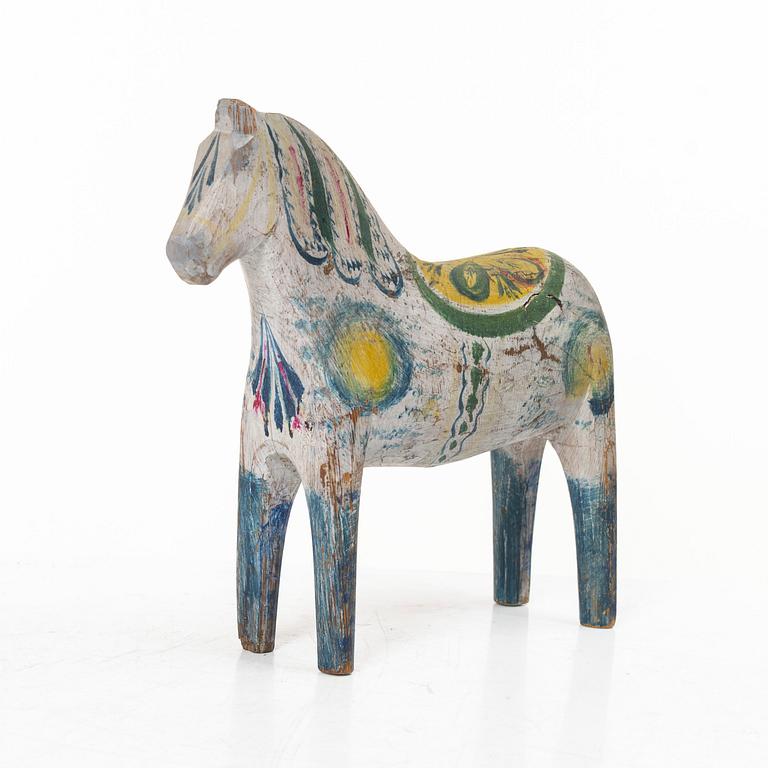 Dala horse, folk art, attributed to Karin Nisser, circa 1910.