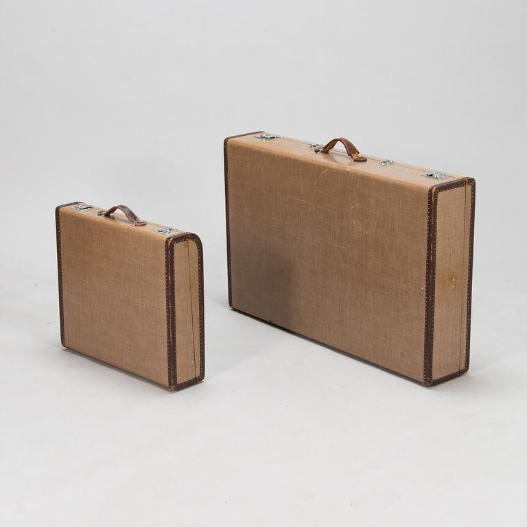 A set of two Karl Baisch Autokofferfabrik suitcases, Germany, 1950s.