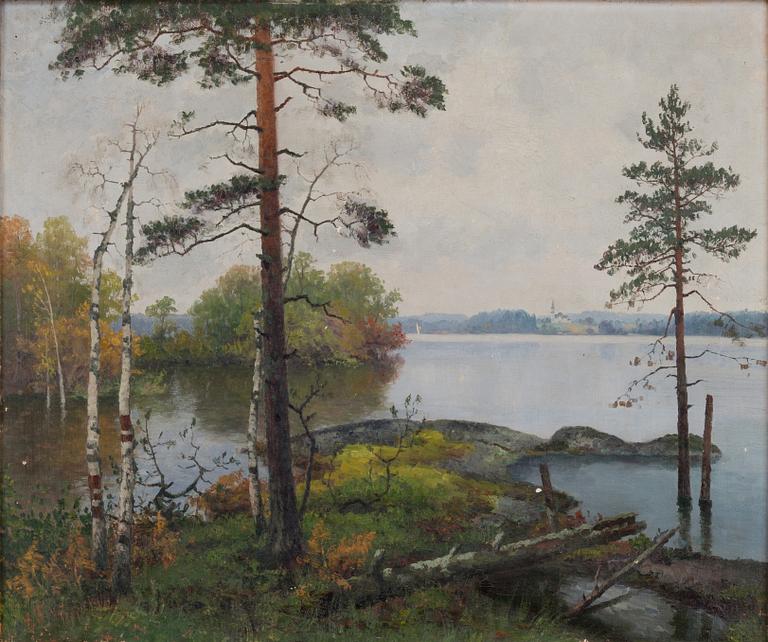 ELLEN FAVORIN, LANDSCAPE WITH LAKE.