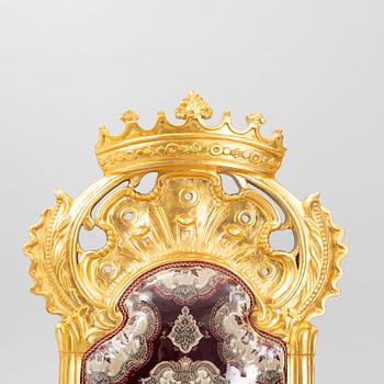 Tronstolar, ett par, barockstil, troligen Italien. 1900-talets slut.