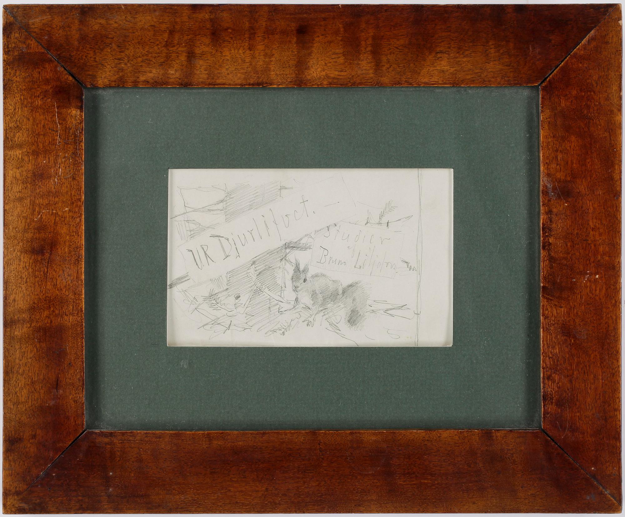 BRUNO LILJEFORS, blyertsteckning, sign.