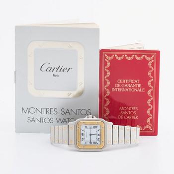 CARTIER Santos, armbandsur, c:a 28 mm c:a 1987.