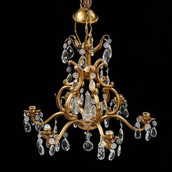 A Rococo style chandelier, erly 20th Century.