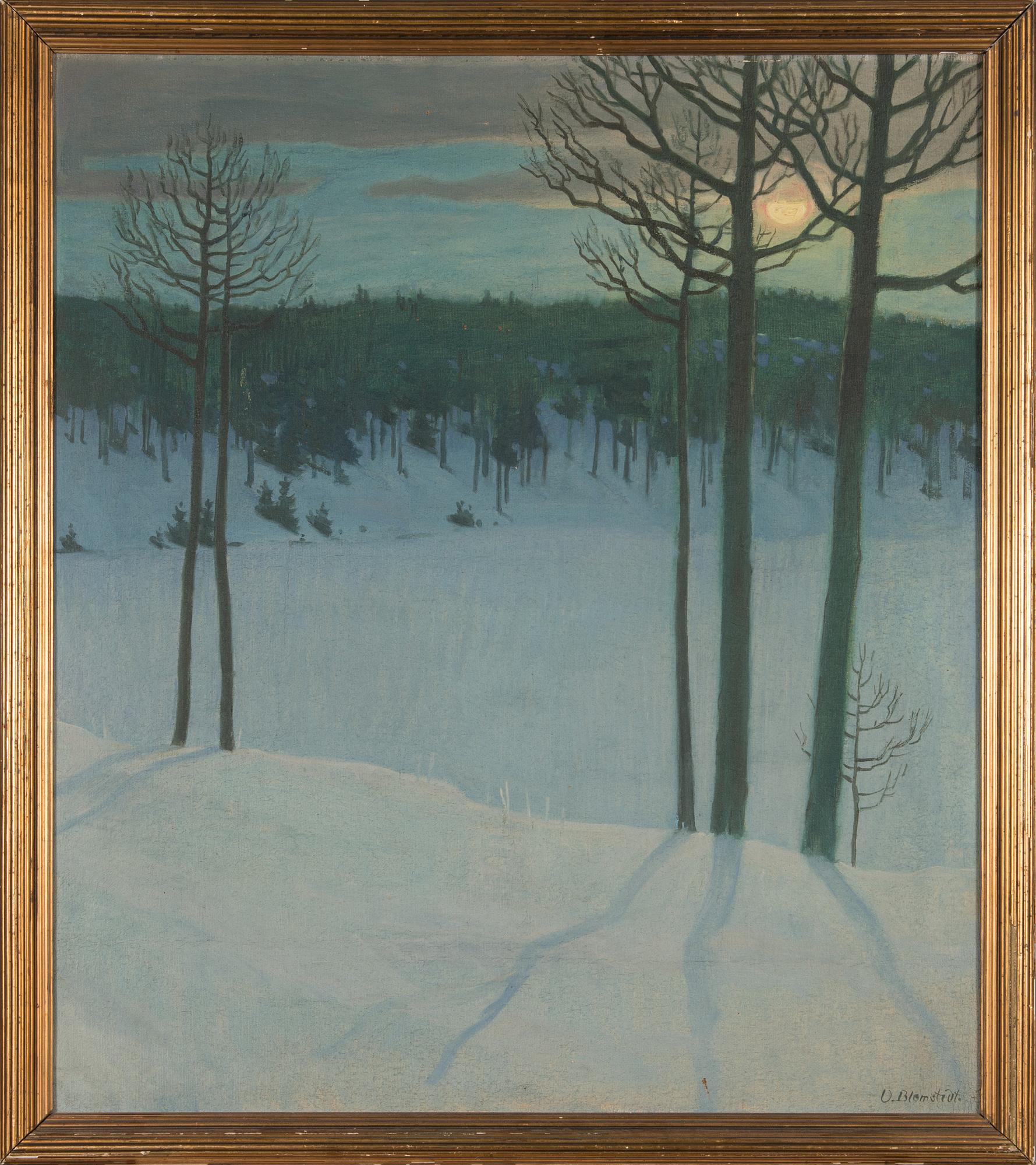 Väinö Blomstedt, Vinterlandskap i månsken.