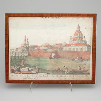 OKÄND KONSTNÄR 1700-TAL, 5 st, kopparstick, kolorerade, ej signerade.