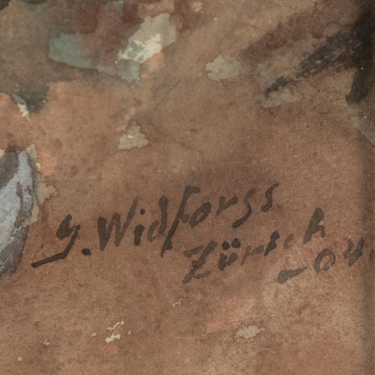 GUNNAR WIDFORSS, akvarell, signerad och daterad Zürich -04.