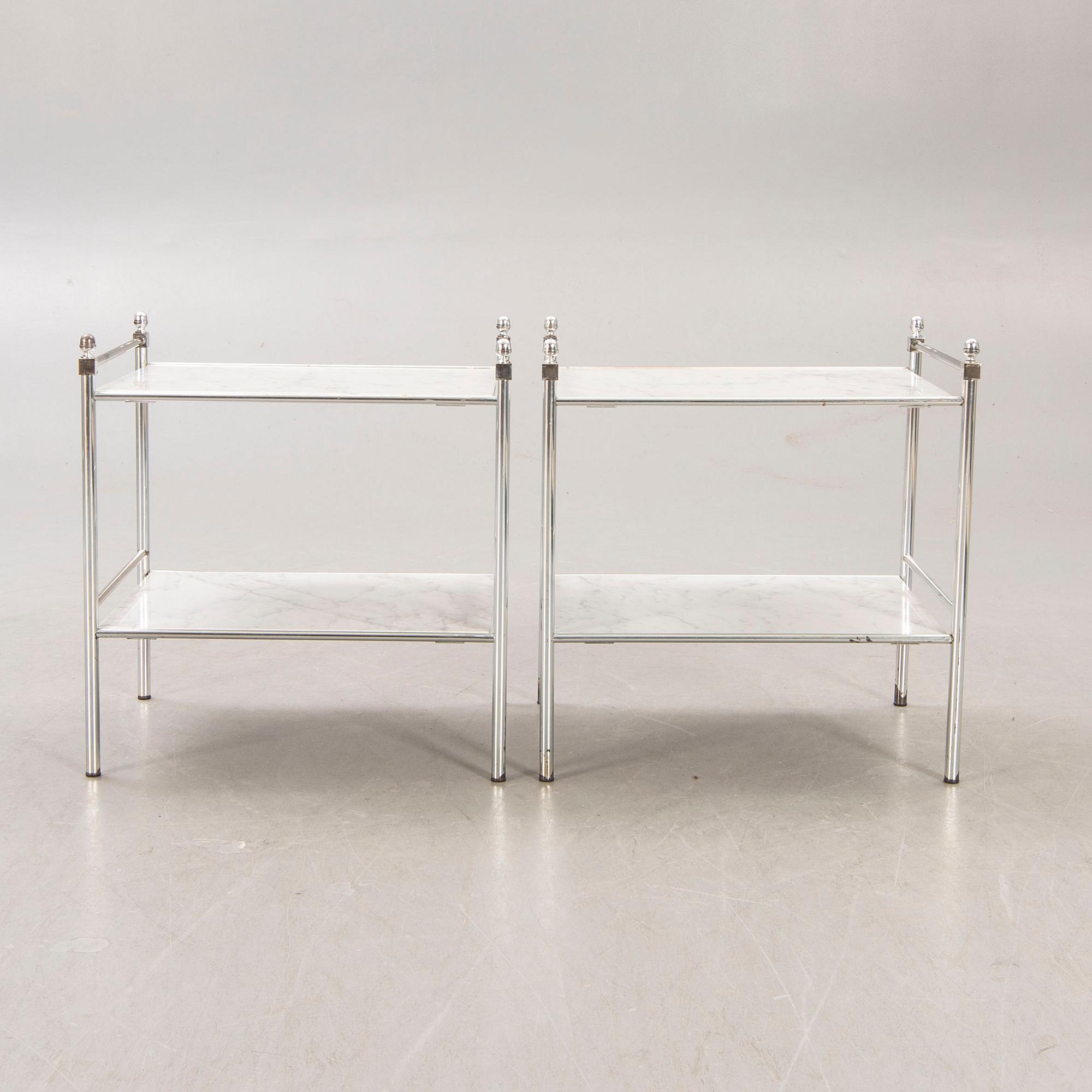 Bedside table / side table, a pair, 1970s-80s.