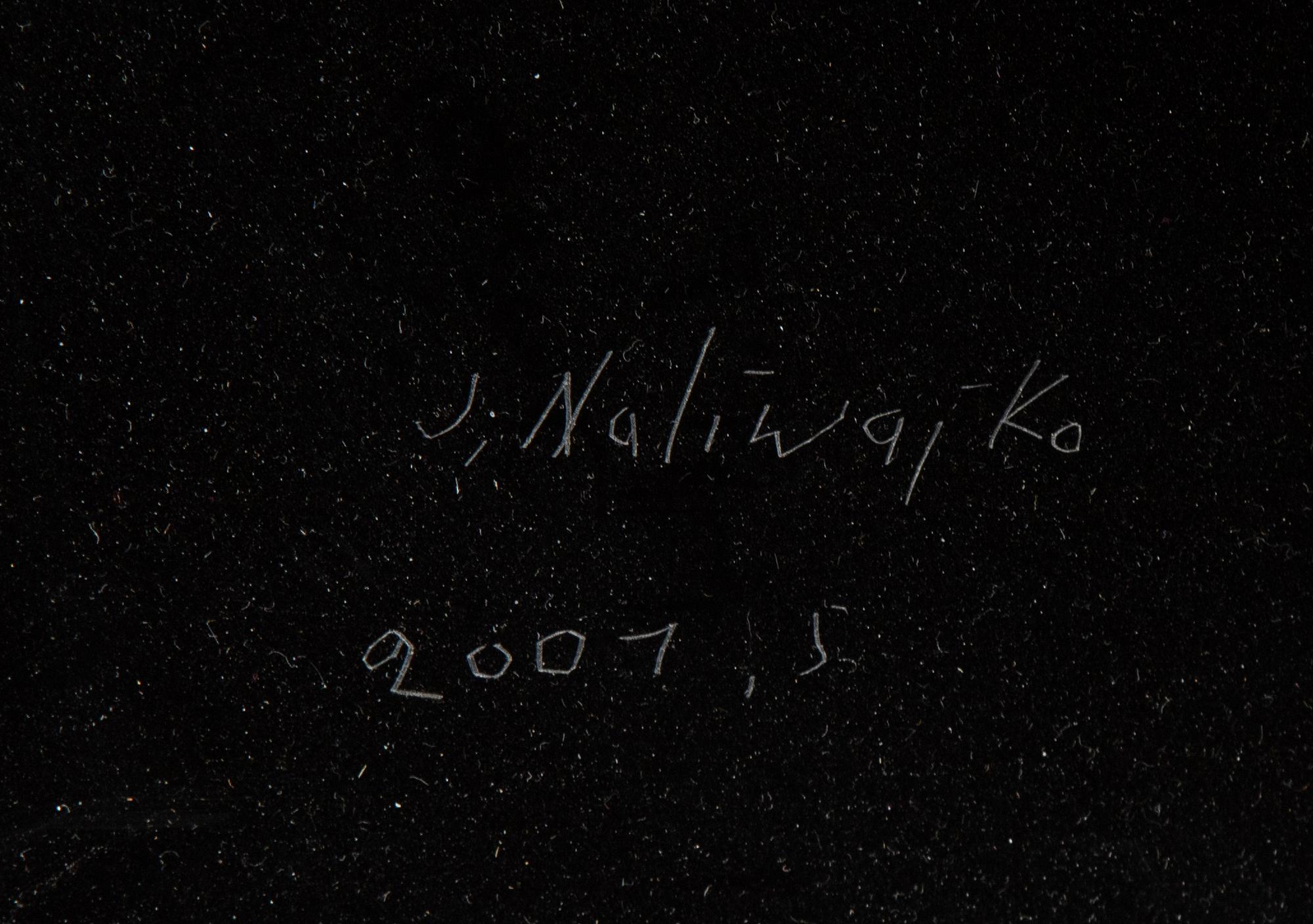 Jan Naliwajko, sculpture, plexi with mixed media, signed and dated 2007.