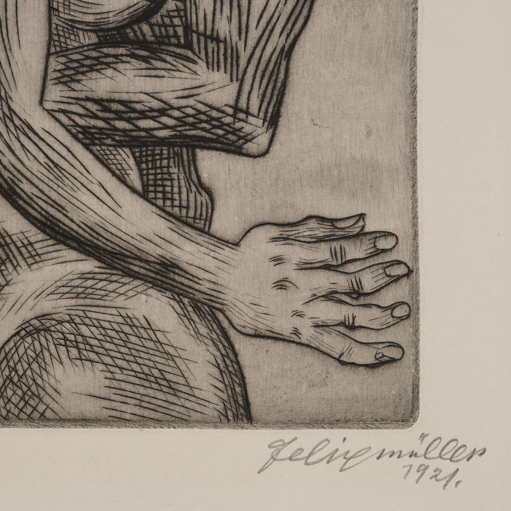 Conrad Felixmüller, "Gelibte frau".